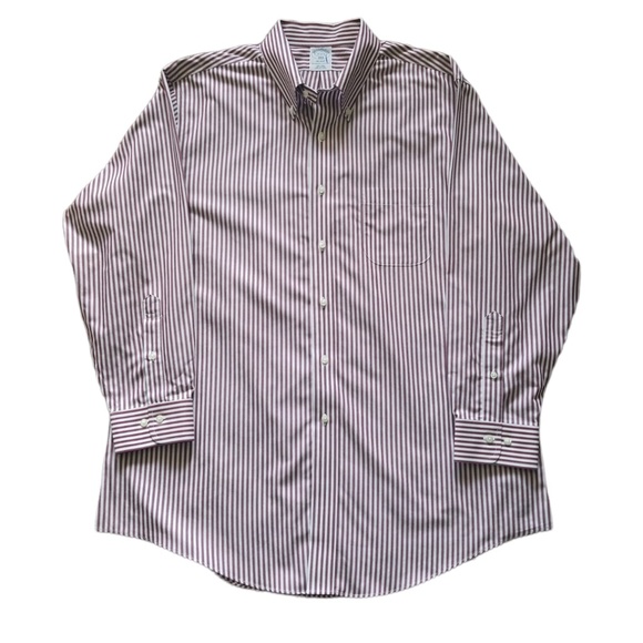 Brooks Brothers Regent Non-Iron Cotton Long Sleeve Button Down Dress Shirt Sz.17 - Picture 1 of 12